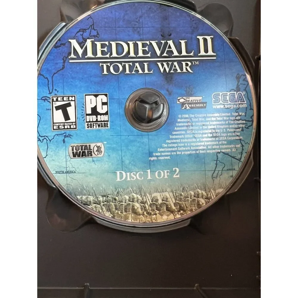 Medieval Ii: Total War Limited Edition (PC, 2006) SEGA 2 Disc Plus Soundtrack